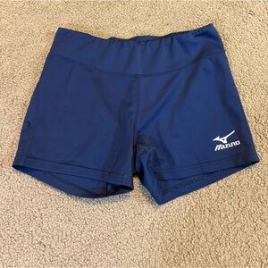 Mizuno Volleyball Size Large Navy Blue Spandex Shorts